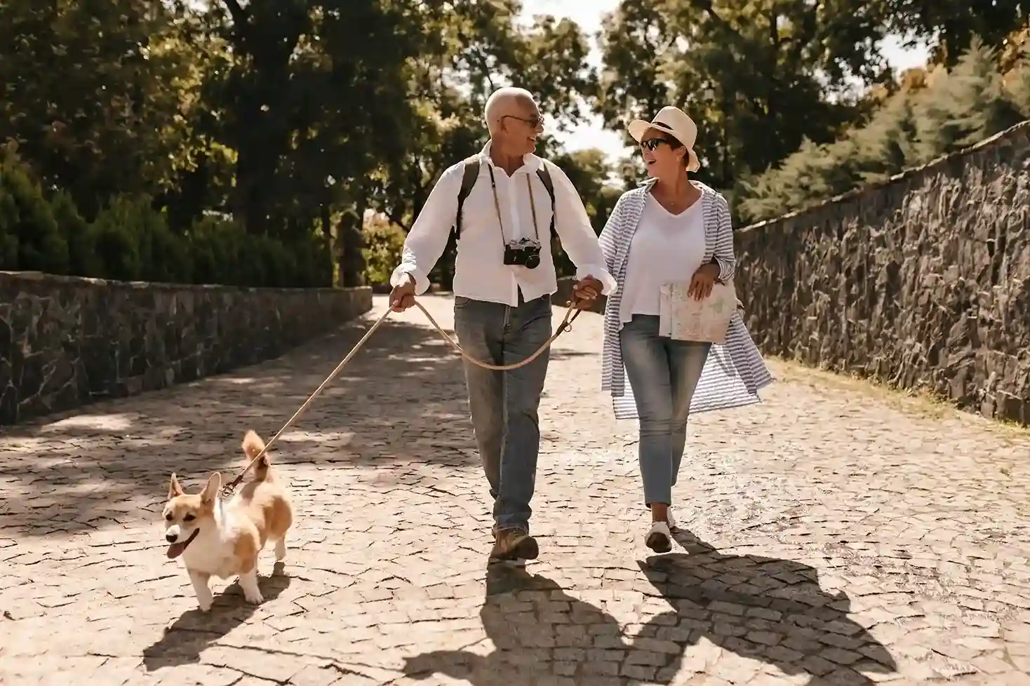 Smiling senior couple enjoying retirement
